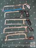 Tools - 5 hack saws, C-shaped walking frame