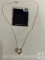 Jewelry - Silver necklace w/pendant and silver small hoop earrings