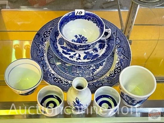 Dish ware - 8 pcs Blue/white