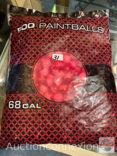 Spyder 500ct 68 Caliber Paintballs with pink fill and Ruby red shell