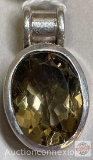 Jewelry - Pendant, silver .925 with faceted gemstone