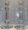 Pair Crystal candlesticks, Val St. Lambert, 9.5