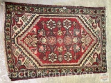 Vintage Mexican woven rug, early 1900's