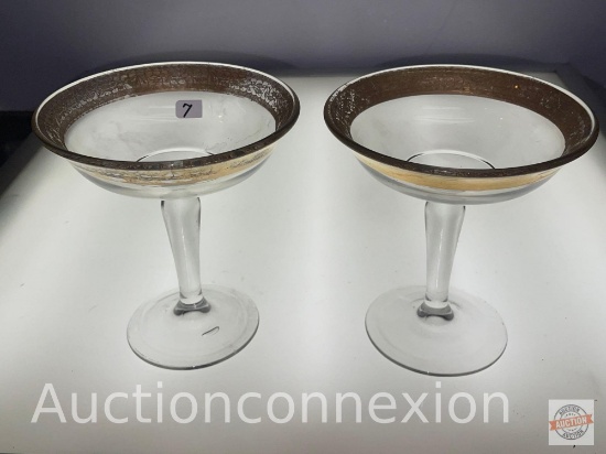 Glassware - 2 compote candy dishes