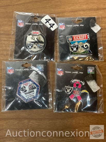 NFL Football pins - 4 Raider Team Lapel pins