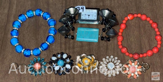 Jewelry - 3 bracelets and wrist watch