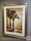 Artwork - Large framed and matted, Roses