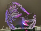 Shayrich etched crystal sculpture, Hummingbird