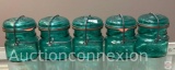 Ball Canning jars - 5 sm jars with lids and bail clasps