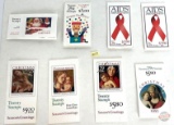 Stamps - 8 packages - Total of approximately $40 Commemorative and Definitive stamps