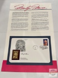 1995 Marilyn Monroe, Official First Day Cover, Includes 22kt Gold replica of the Marilyn Monroe