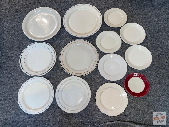Plates - 13 Restaurant ware plates