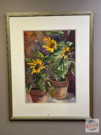 Artwork - Original Watercolor, Sunflowers