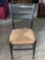 Furniture - Vintage thatched seated side chair