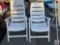 2 Resin Multi position patio chairs, folding, white
