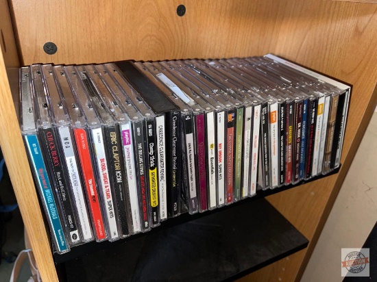 Music - CD rack and misc. CD's