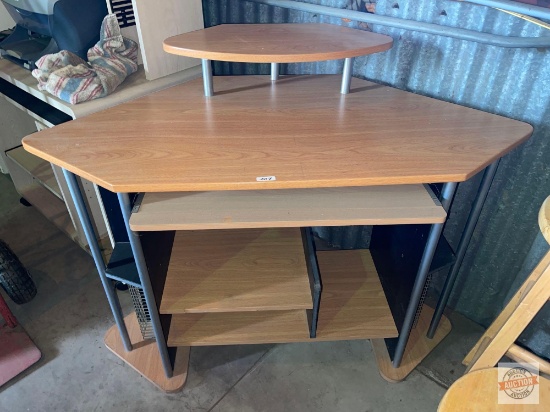 Furniture - Corner Computer Desk, 47"w, pull out keyboard drawer
