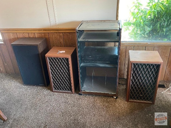 Furniture - Stereo Cabinet 18.5"wx35"h, tape deck