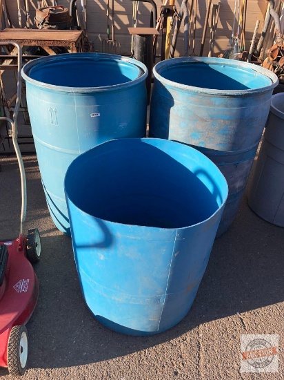 3 Hard Plastic Barrels