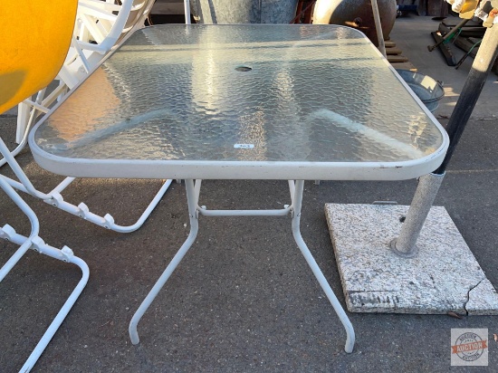 Patio Table, glass top