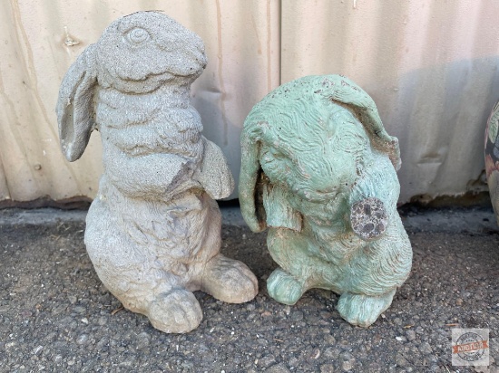 Gardening - Garden statues - 2 Rabbit statues