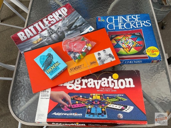 Games - 4 - Sorry, Battleship, Chinese Checkers, Aggravation