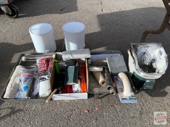 Tools - Painting supplies, rollers, trays, edger, buckets etc.