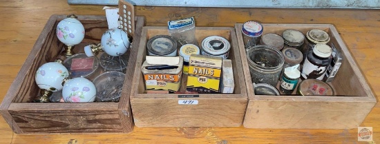 Hardware - Nails, misc. Bed post finials etc.