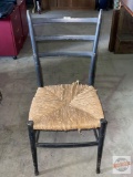 Furniture - Vintage thatched seated side chair
