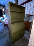 Furniture - Vintage home crafted Drop front desk bookcase