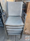Chairs - 6 Stacking upholstered seat/back armed chairs