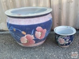 Gardening - 2 Garden Oriental motif pots