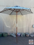 Market umbrella, Blue/white
