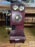 Wall Phone - Wooden country reproduction