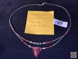 Jewelry - Necklace, Liquid Silver with Tiger Eye & Coral