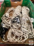 Sailboat Rigging - Rope and 2 Selden Mast Kick Talja Block pulley