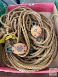 Sailboat Rigging - Rope, Wooden Block pulleys, Boston & Lockport 3