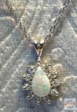 Jewelry - Necklace with opal pendant, pendant is 14k