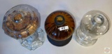 3 Vintage Kerosene oil lamp bases