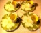 Snack Set, Fitz and Floyd, 1976, 8 pc Yellow Rose