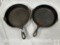 Vintage Cast Iron cookware - 2 skillets