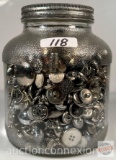 Buttons - Silver tone