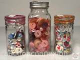 Buttons - Pink & Red / Multi color/ Mixed color