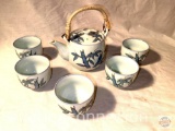 Asian Tea set, teapot and 5 cups