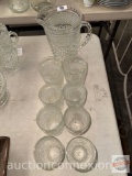 Vintage pressed Glass Drink set