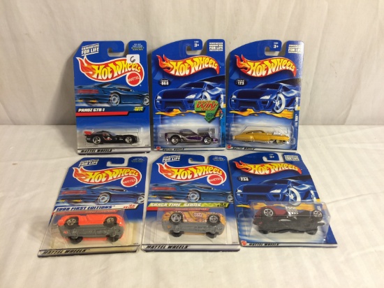 Lot of 6 Pieces Collector New in Package Hot wheels Mattel 1:64 Scale Die-Cast Metal & Plastic Parts