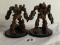 Lot of 2 Pieces Loose 2002 Collector Wizkids Miniature Mechwarrior War Figures - 2