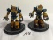Lot of 2 Pieces Loose 2003 Collector Wizkids Miniature Mechwarrior War Figures - 2