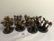 Lot of 8 Pieces Loose 2003 Collector Wizkids Miniature Mechwarrior War Figures - 2