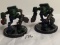 Lot of 2 Pieces Loose 2003 Collector Wizkids Miniature Mechwarrior War Figures - 2